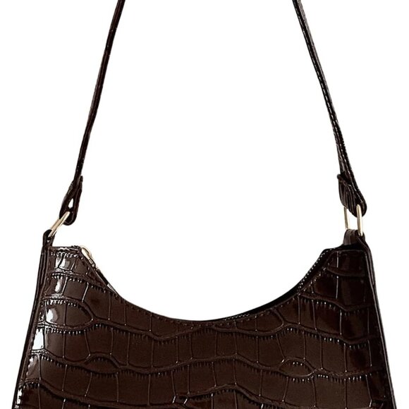 Handbags - Women's PU Leather Underarm Bag Zipper Shoulder Handbags Top Handle Purse